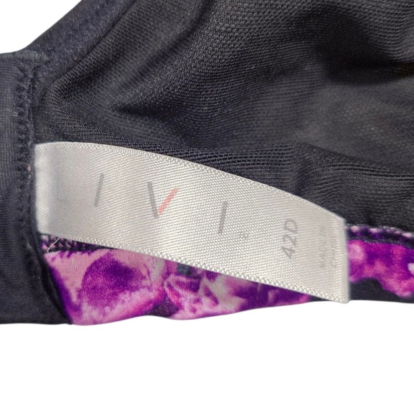 Livi Active Bra 42D Floral Print Wireless Comfort Support Everyday Black Multi - Picture 5 of 7